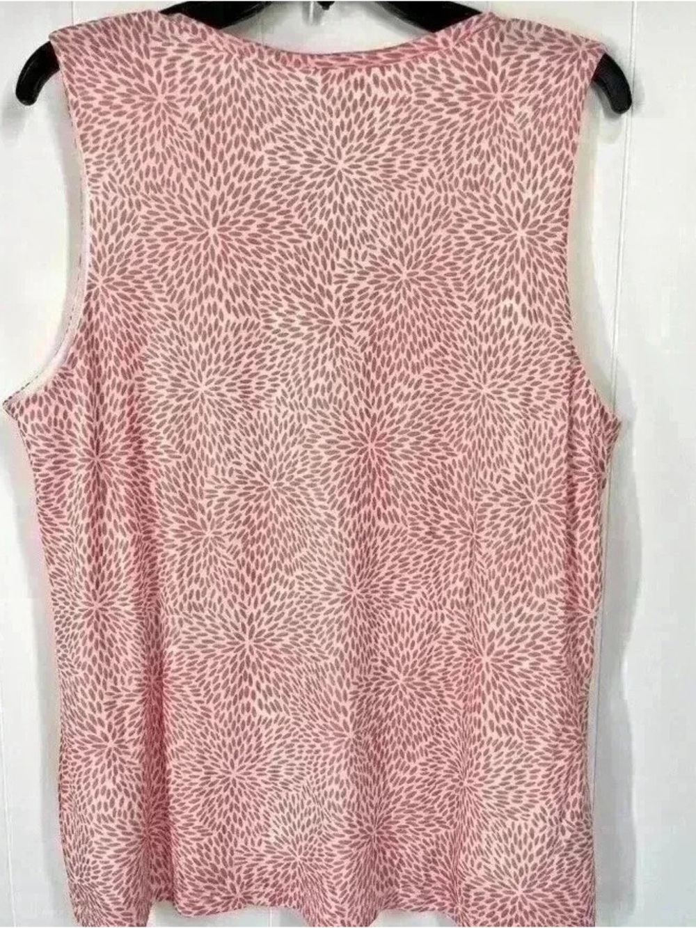 Women's Pink Floral-Pattern Sleeveless Tank Top